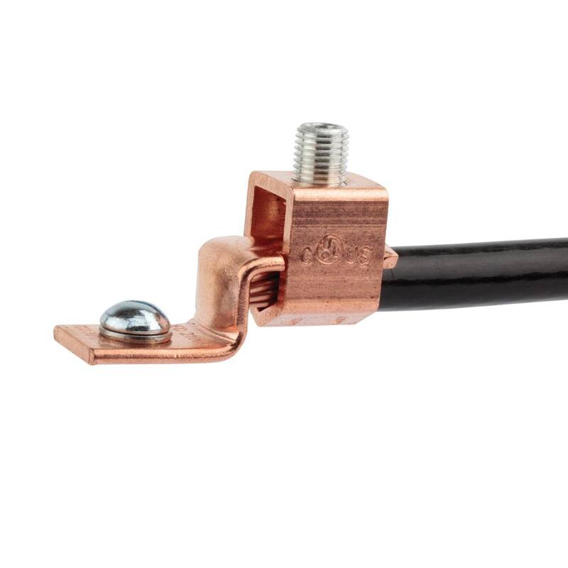 Terminal mecánico de cobre offset para cables eléctricos comerciales de 4-3/0 AWG (paquete de 2) - G21005