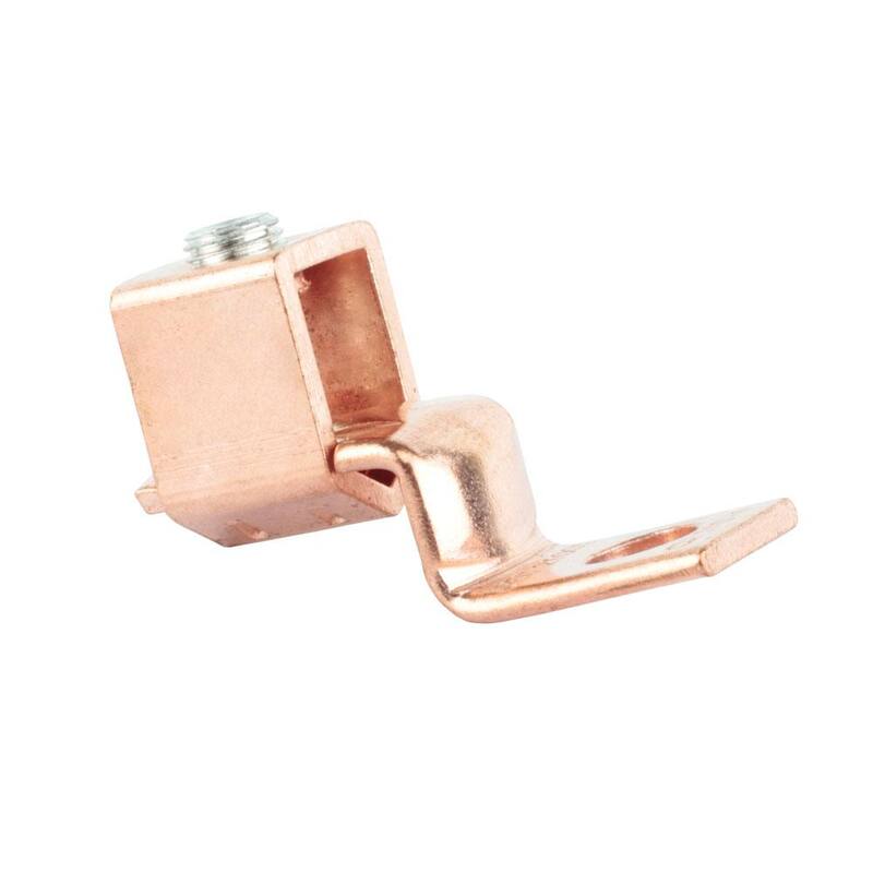 Terminal mecánico de cobre offset para cables eléctricos comerciales de 4-3/0 AWG (paquete de 2) - G21005