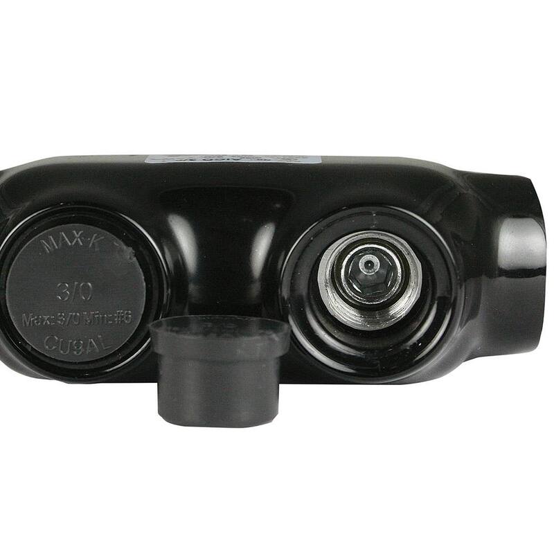 Conector de empalme en línea aislado de múltiples conexiones ASI 3/0-14 AWG, negro - AICD3/0-1