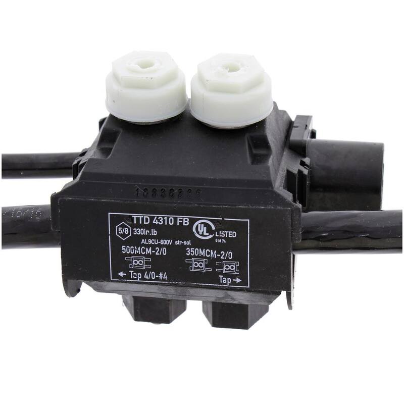 IDEAL Main 500 - 2/0 AWG, Tap 4/0 - 4 AWG Conector de empalme B-Tap - BTC500-4