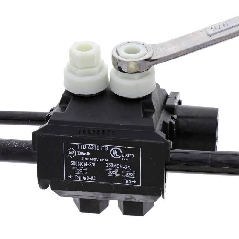 IDEAL Main 500 - 2/0 AWG, Tap 4/0 - 4 AWG Conector de empalme B-Tap - BTC500-4