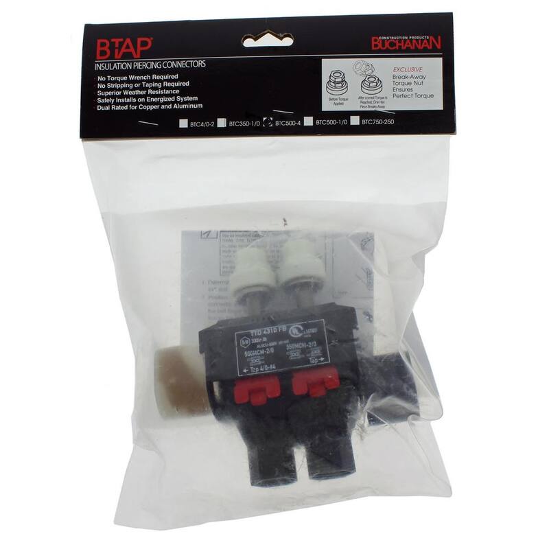 IDEAL Main 500 - 2/0 AWG, Tap 4/0 - 4 AWG Conector de empalme B-Tap - BTC500-4