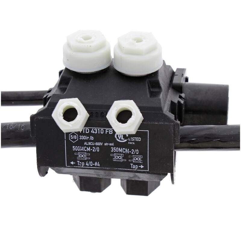 IDEAL Main 500 - 2/0 AWG, Tap 4/0 - 4 AWG Conector de empalme B-Tap - BTC500-4