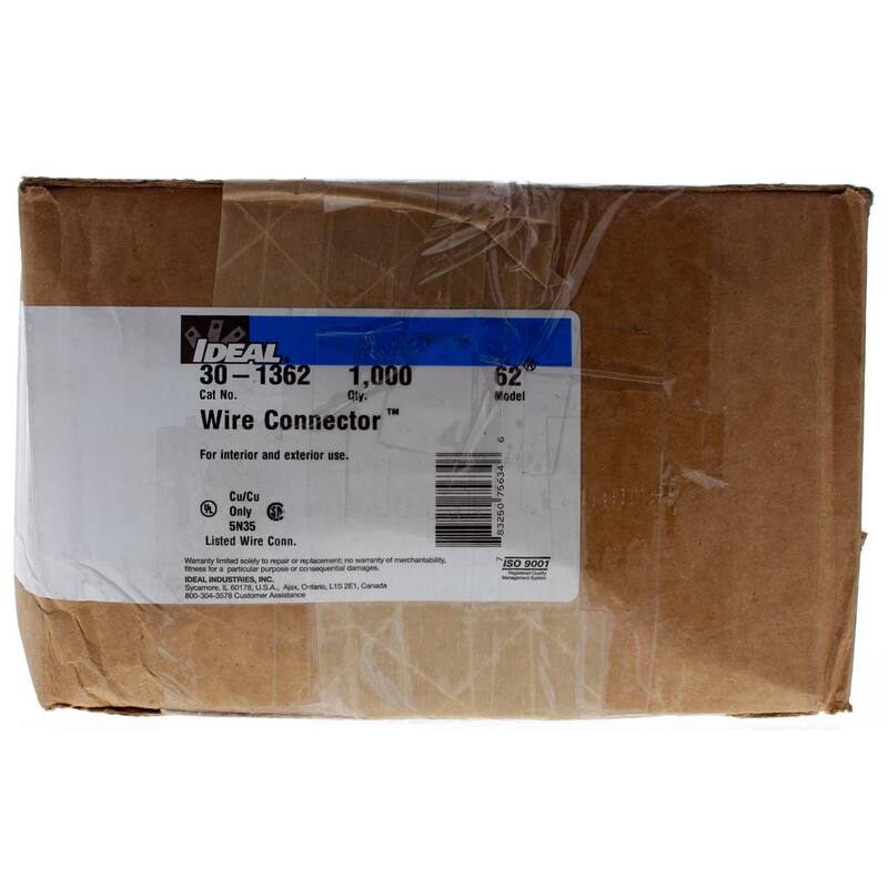 Conector de cable WeatherProof IDEAL Modelo 62 en gris y rojo (caja de 1000) - 30-1362
