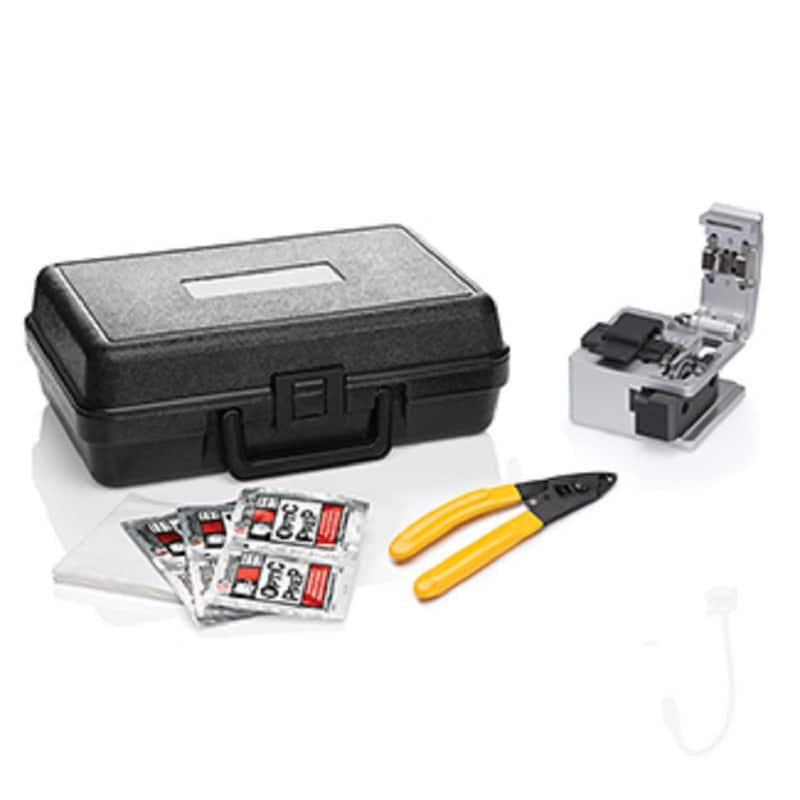 Kit de herramientas Leviton FastCAM Connector Opt-X: Cortadora de fibra óptica Opt-X, Herramienta para remover protector de fibra, Toallitas sin pelusa, Toallitas humedecidas con alcohol - 49800-MSK