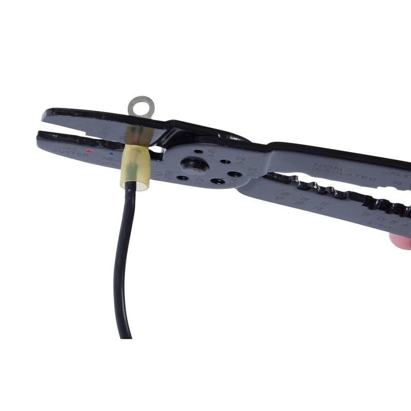 Gardner Bender 12-10 AWG 8-10 Stud Ring Spade Terminal, Amarillo (paquete de 5) - AMT-SR1210