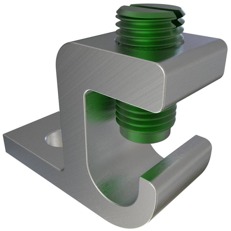 ILSCO Conector de Tierra Lay-in de Aluminio, Doble Calificación, Rango de Conductores 1/0-14, Estañado (Paquete de 4) - GBL-1/0-EC