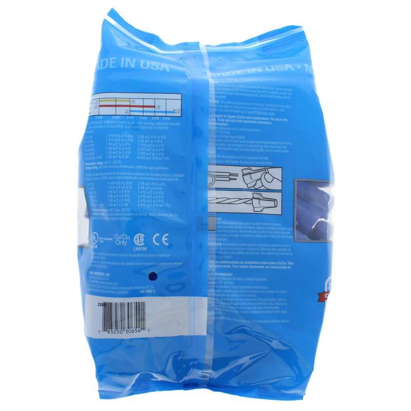 Conector de alambre IDEAL 454 Wing-Nut, Azul (100/Bolsa) - 30-654