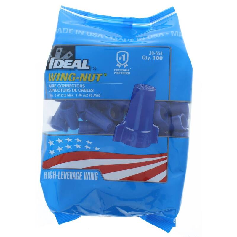 Conector de alambre IDEAL 454 Wing-Nut, Azul (100/Bolsa) - 30-654