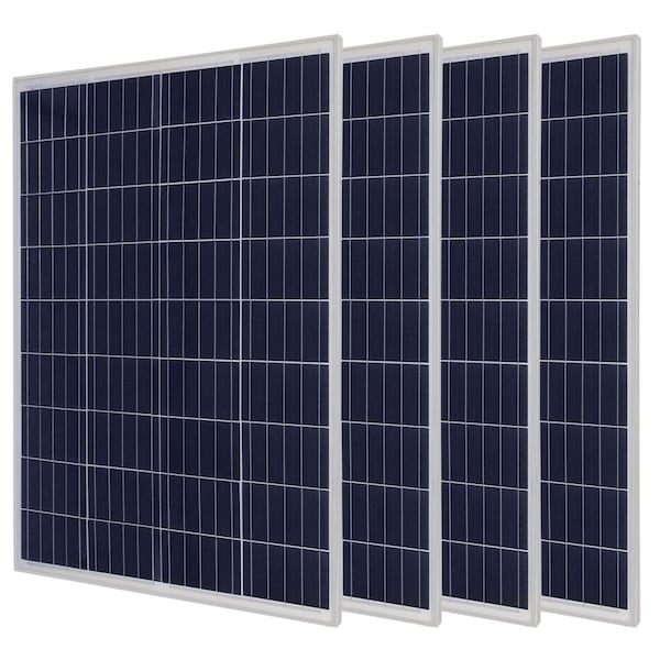 Mighty Max Battery Polycrystalline Solar Panel, 100 W, 12V, MC4 - MAX4021078