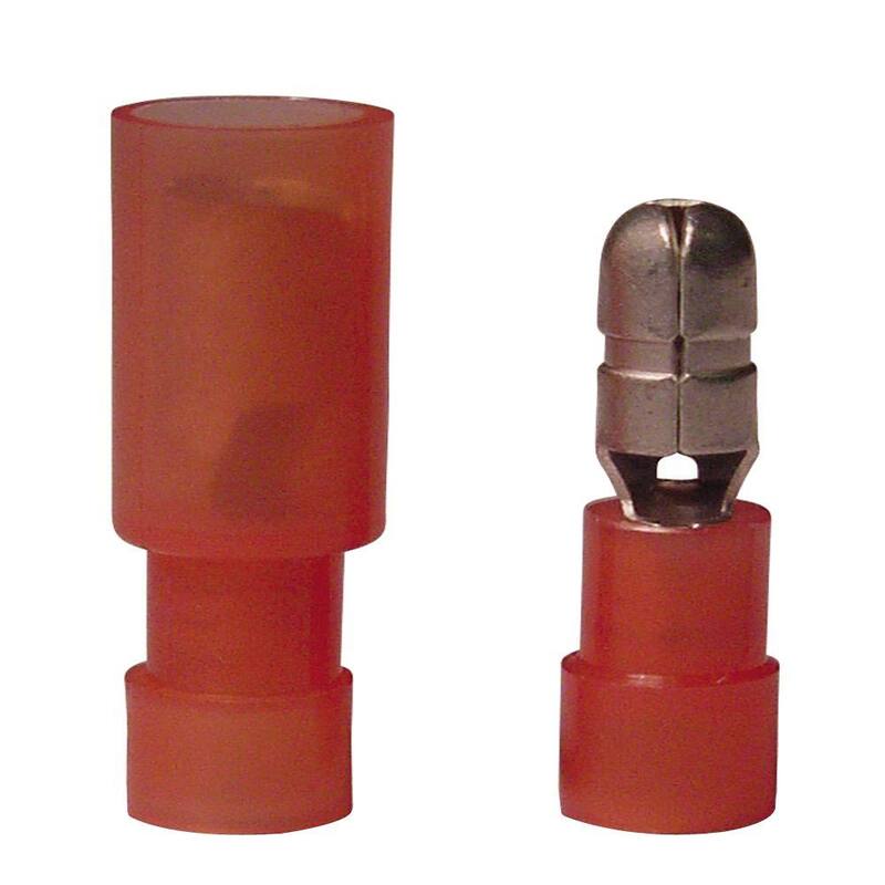 Gardner Bender 22-18 AWG 0.156 in. Empalme de Lengüeta de Terminal 5 Macho 5 Hembra, Rojo (Paquete de 10) - 20-161P