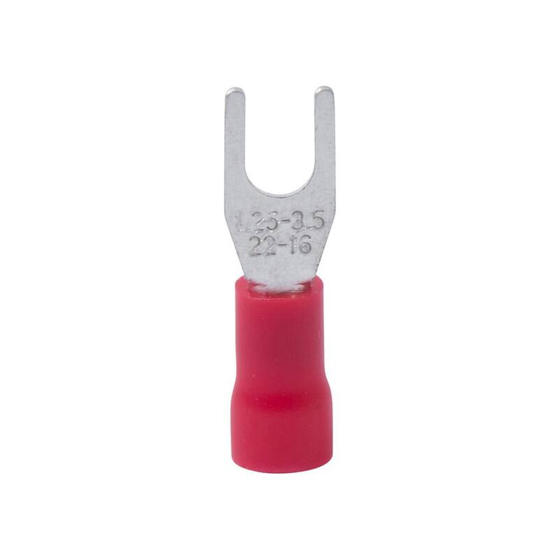 Terminal de lengüeta para perno de 4 a 6 AWG de Gardner Bender, vinilo rojo (paquete de 10) - 15-111.