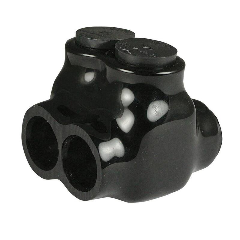 Conector multi-tap de doble lado ASI 2, negro 2/0 - 6 AWG, UL486B - AICD2-0-2