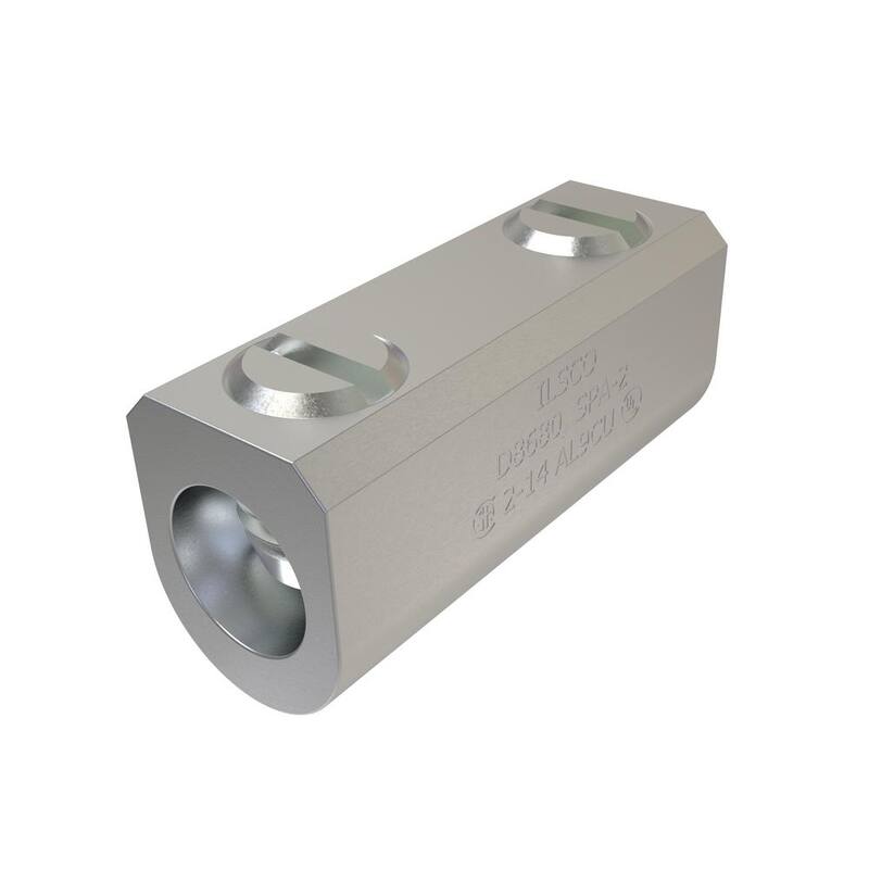 ILSCO Empalme/Reductor de Aluminio, con Doble Clasificación, Rango de Conductores 2-14, Estañado (Paquete de 3) - SPA-2-EC