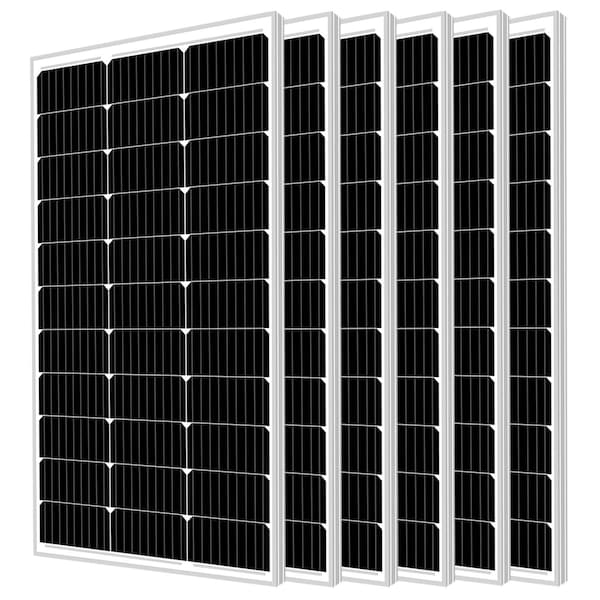 Mighty Max Battery Monocrystalline Solar Panel, 100 W, 12V, MC4 - MAX3990216