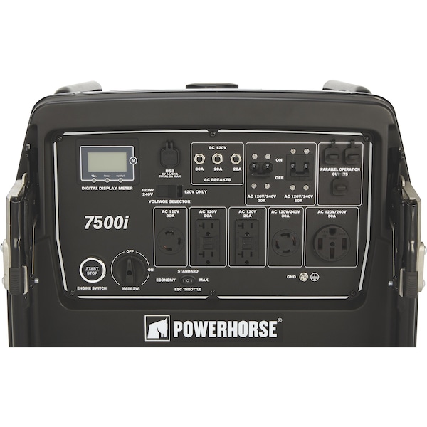 Powerhorse Generator | Inverter | 7,500 Surge Watt | Electric Start - 74006