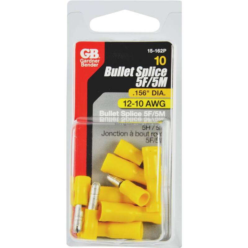 Conector rápido hembra 5 y macho 5 de 12-10 AWG Gardner Bender, amarillo (paquete de 10) - 15-162P