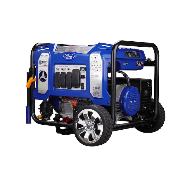 Ford Portable Generator, Gasoline/Liquid Propane, 9,000 W/8,100 W Rated, 11,050 W/10,500 W Surge - FG11050PBECO
