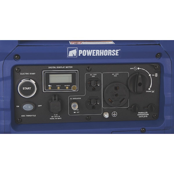 Powerhorse Generator | Inverter | 4,500 Surge Watt | Electric Start - 96387