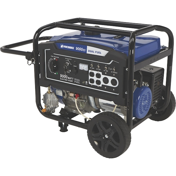 Powerhorse Dual Fuel Generator | 9,000 Surge Watt | Electric Start - 750133