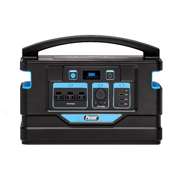 Pulsar Portable Generator, Battery Powered, 1,000 W Surge, 110V AC/12V, 10 A - PPS1000