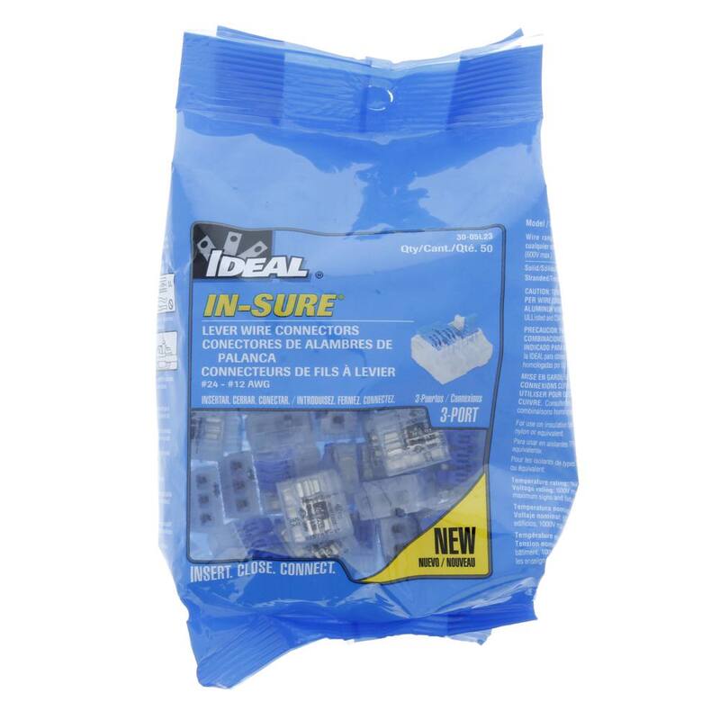 IDEAL In-Sure 3-Port Lever Wire Connector (50/ Bolsa) - 30-05L23

Ideal conector de cable de palanca de 3 puertos In-Sure (50/Bolsa) - 30-05L23