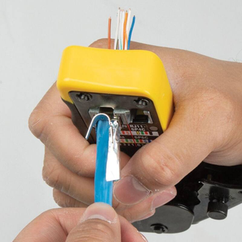 Klein Tools Pasar-Thru Modular Data Plugs, RJ45-CAT6A, Blindados (STP), (Paquete de 50) - VDV826-705