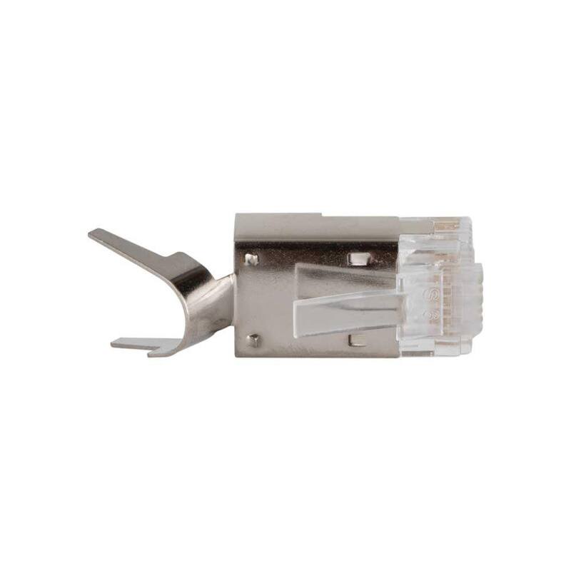 Klein Tools Pasar-Thru Modular Data Plugs, RJ45-CAT6A, Blindados (STP), (Paquete de 50) - VDV826-705