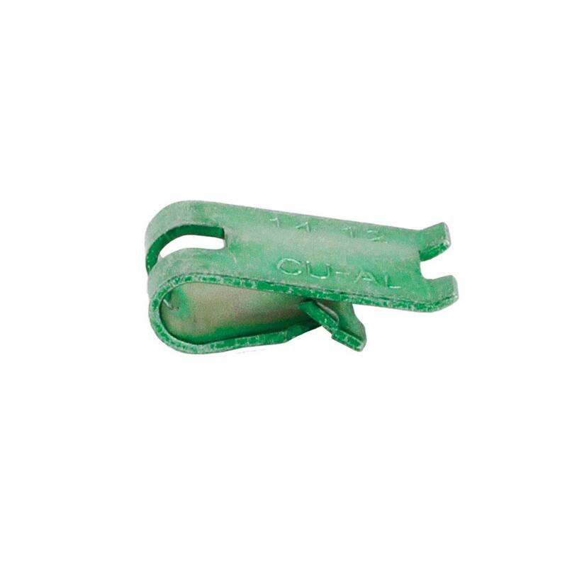 Clips de tierra de acero Commercial Electric 14-12 AWG, verde (paquete de 10) - GOEC CLIP