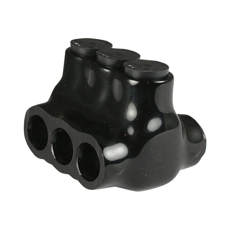 Conector de derivación múltiple ASI 14-2 AWG aislado de 3 puertos, empaquetado en bolsa negra - AICD2-3