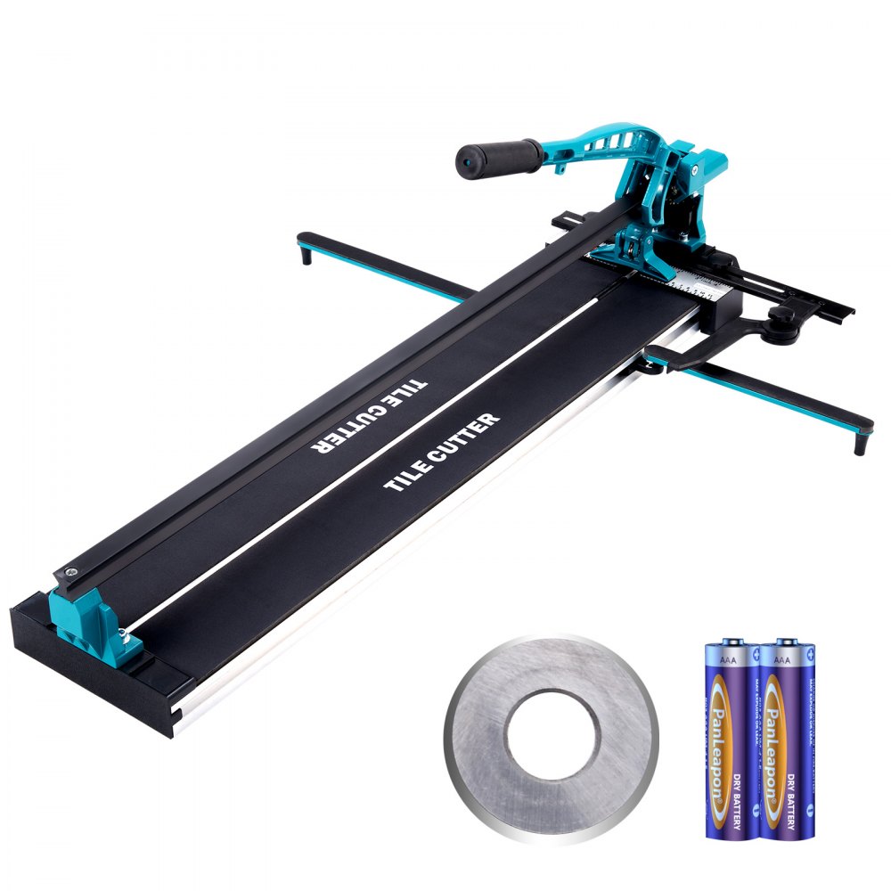 VEVOR Manual Tile Cutter, 48 inch, Porcelain Ceramic Tile Cutter with Tungsten Carbide Cutting Wheel, Infrared Positioning, Anti-Skid Feet, Durable Rails for professional installers or beginners - KCZQGJMDDIY12IXM7V0