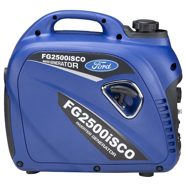 Ford Portable and Inverter Generator, Gasoline, 2,200 W Rated, 2,500 W Surge, Recoil Start, 18 A - FG2500ISCO