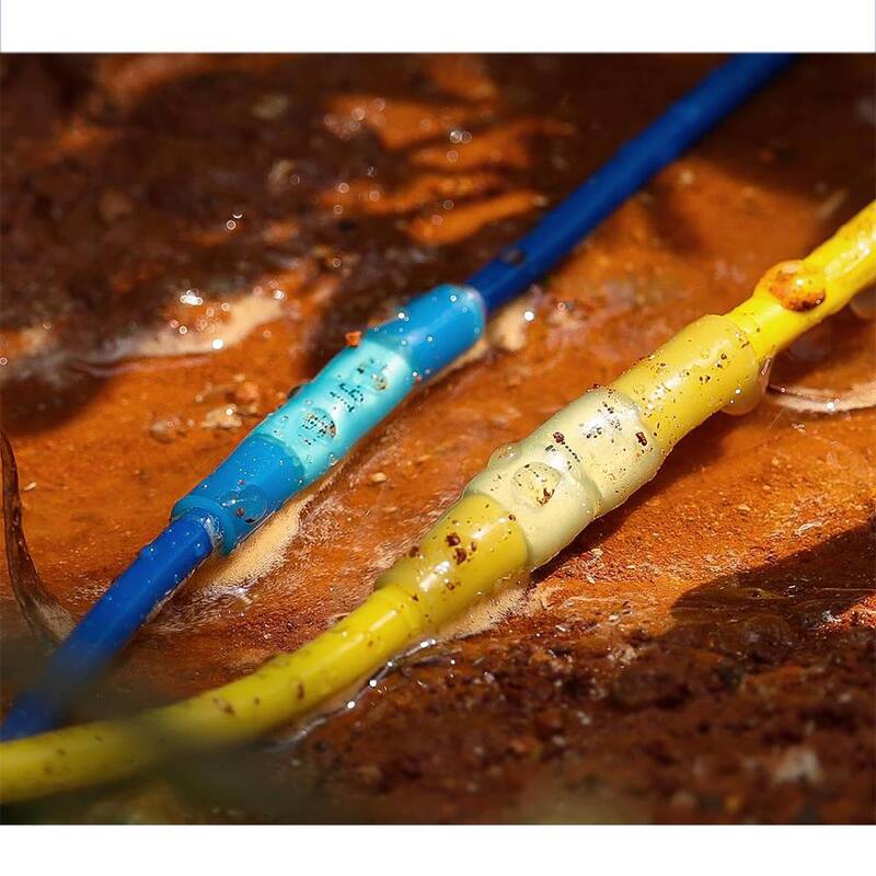 Lukyamzn 330 piezas Conectores Termocontraíbles para Empalmes, Conectores de Cableado con Aislamiento de Cobre de Grado Marino Impermeables Kit de Conectores de Cripado Eléctrico - SA17-227B049