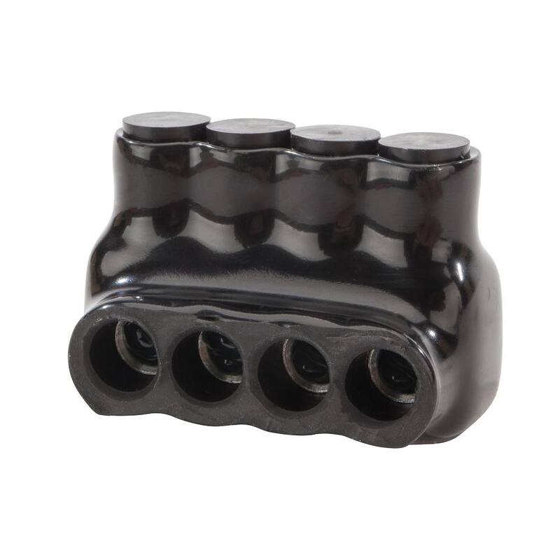 Conector de derivación múltiple aislado en bolsa Polaris 4-14 AWG, negro - IPL4-4B