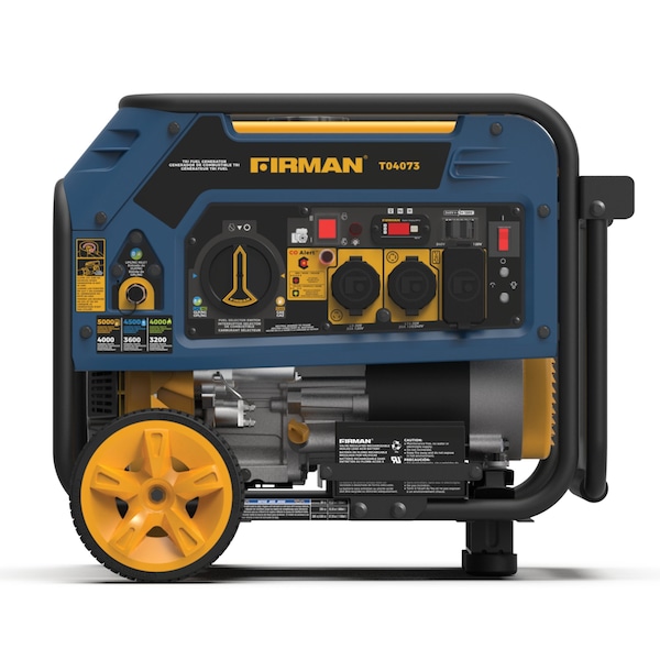 Firman Portable Generator, Gasoline/Liquid Propane/Natural Gas, 4,000 W/3,600 W/3,200 W Rated, 120/240V AC - T04073