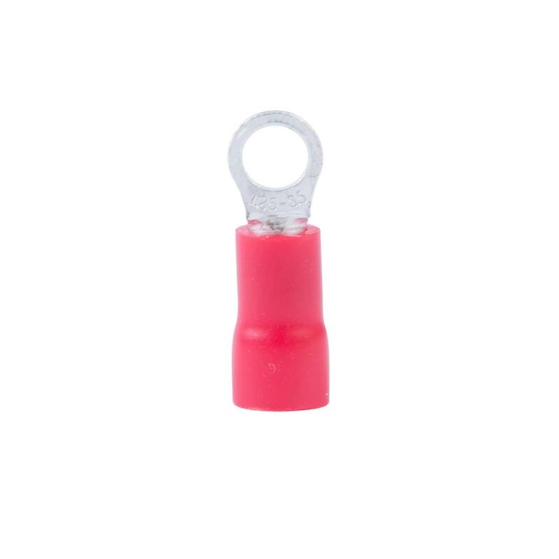 Anillo Terminal de Estudio 4-6 AWG 22-16 de Gardner Bender, Vinil Rojo (paquete de 10) - 15-101