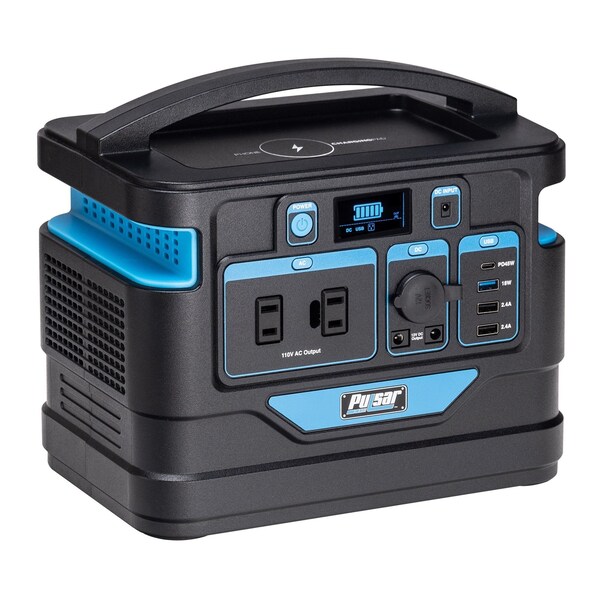 Pulsar Portable Generator, 500 W Surge, 120V AC/12V DC, 10 A - PPS500