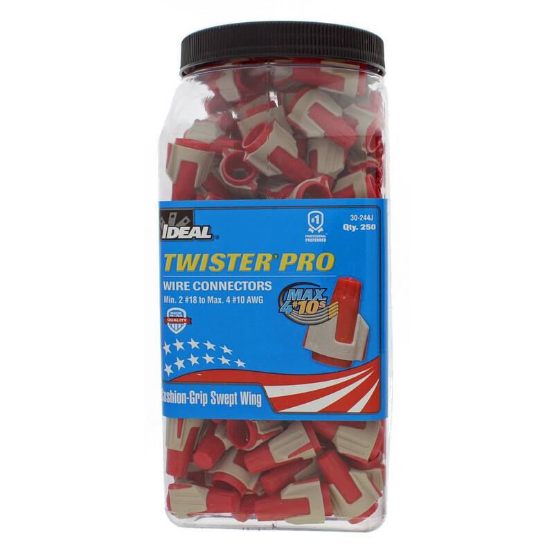 IDEAL 344 Conector de Alambre Twister PRO Rojo/Beige (paquete de 250) - 30-244J