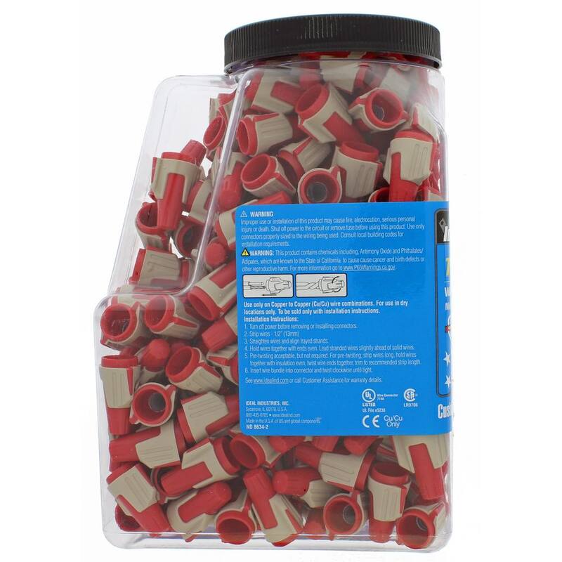IDEAL 344 Conector de Alambre Twister PRO Rojo/Beige (paquete de 250) - 30-244J