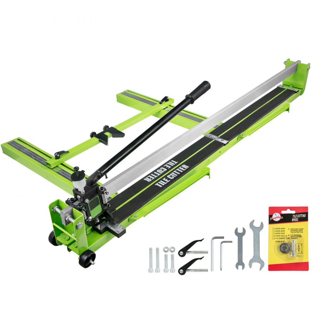 VEVOR Tile Cutter 47 Inch, Manual Tile Cutter All-Steel Frame,Tile Cutting Machine w/Laser Guide and Bonus Spare Cutter,Tile Cutter Hand Tool for Precision Cutting Porcelain Ceramic Floor Tiles - SDCZQGJTG-02-1.2MV0