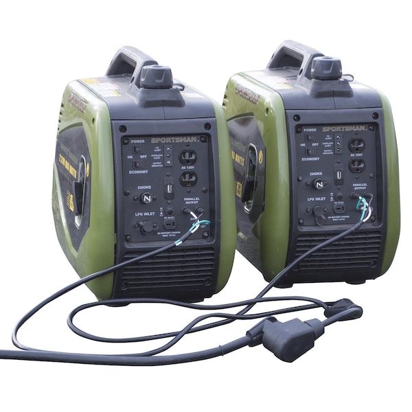 Olympian Athlete 4400W Dual Fuel Portable Inverter Generator Kit with 30A Parallel Cable, Green - OL3333117