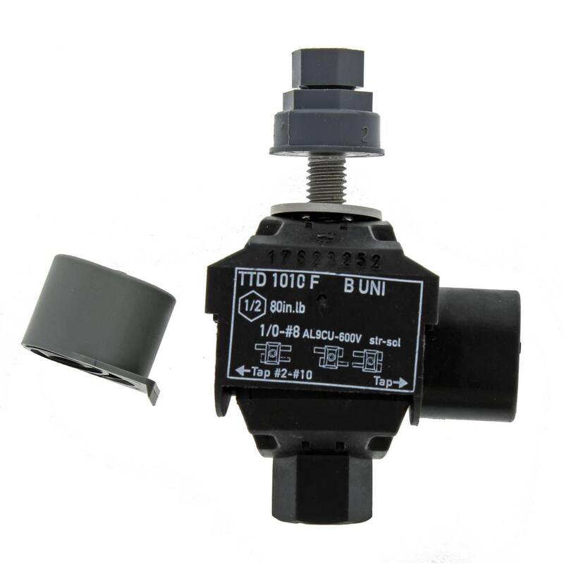 IDEAL Principal 1/0 a 8 AWG, Derivación 2-10 AWG Conector en T - BTC1/0-10