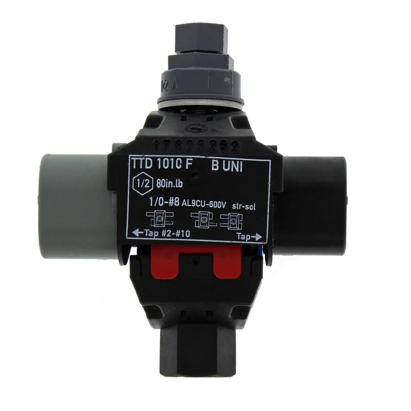 IDEAL Principal 1/0 a 8 AWG, Derivación 2-10 AWG Conector en T - BTC1/0-10