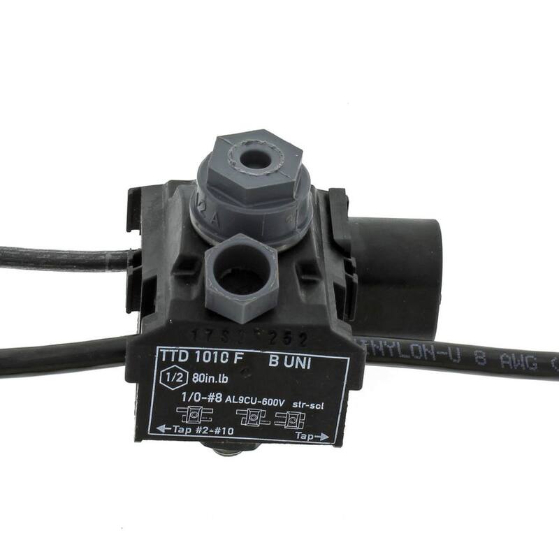 IDEAL Principal 1/0 a 8 AWG, Derivación 2-10 AWG Conector en T - BTC1/0-10