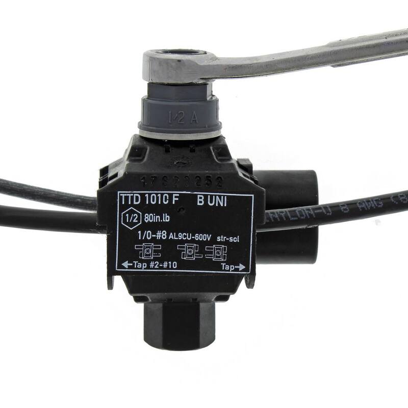 IDEAL Principal 1/0 a 8 AWG, Derivación 2-10 AWG Conector en T - BTC1/0-10