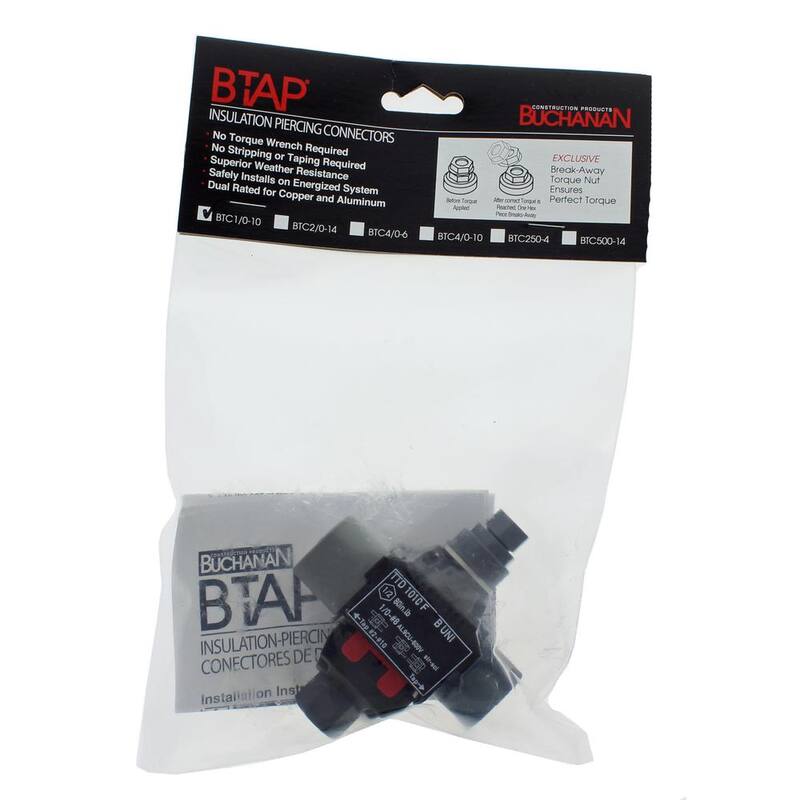 IDEAL Principal 1/0 a 8 AWG, Derivación 2-10 AWG Conector en T - BTC1/0-10