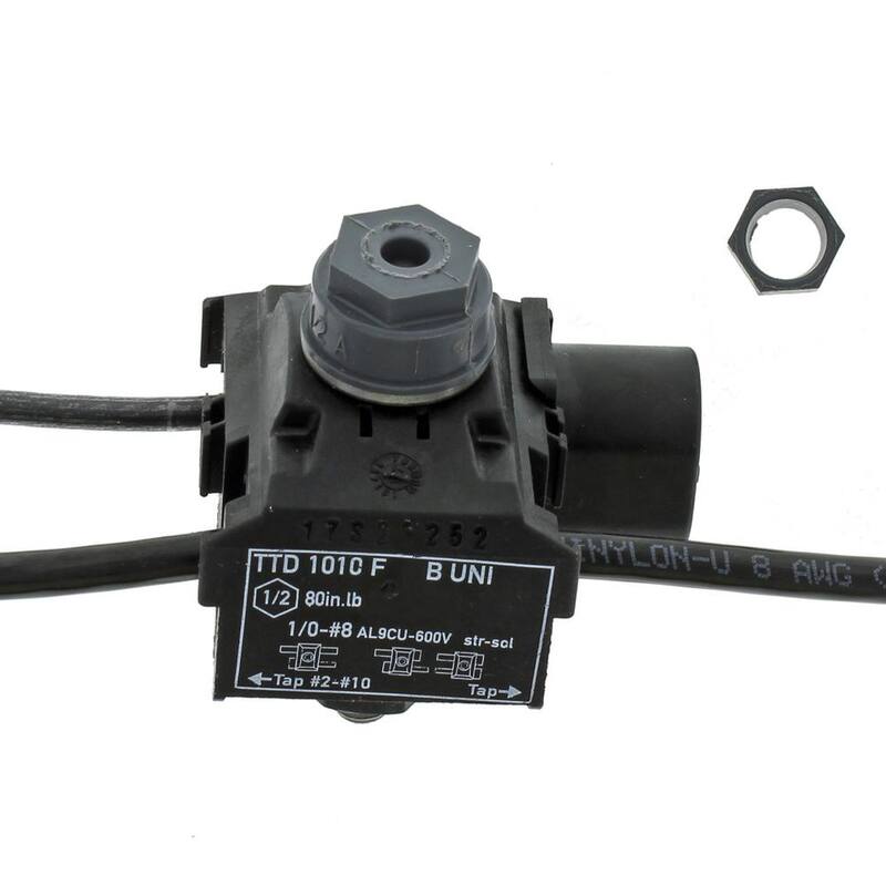 IDEAL Principal 1/0 a 8 AWG, Derivación 2-10 AWG Conector en T - BTC1/0-10