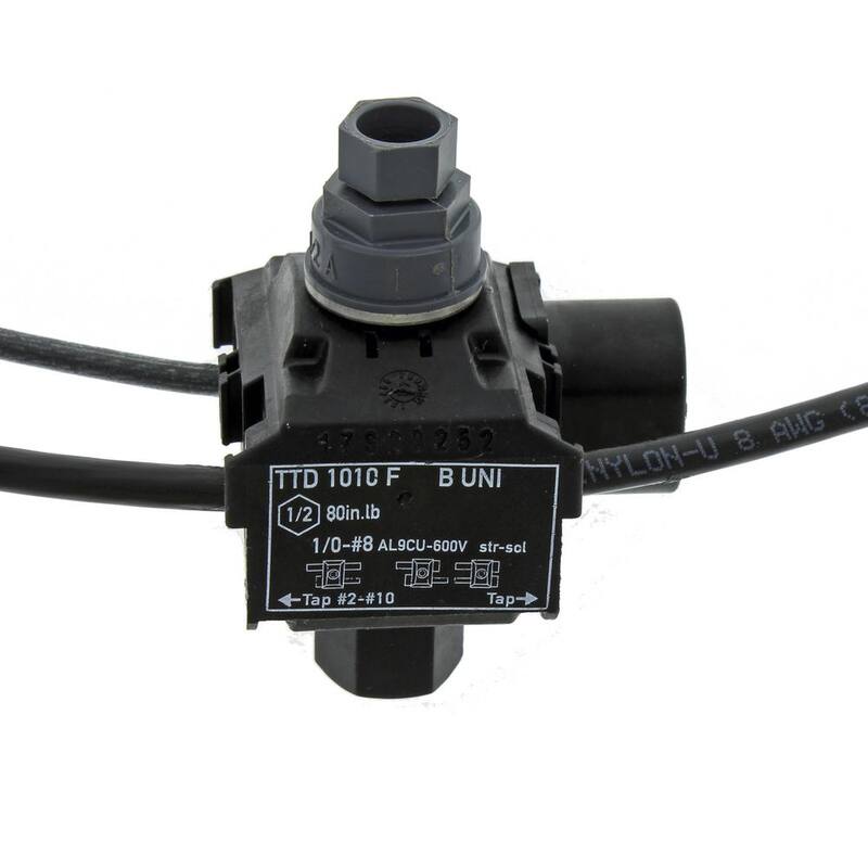 IDEAL Principal 1/0 a 8 AWG, Derivación 2-10 AWG Conector en T - BTC1/0-10