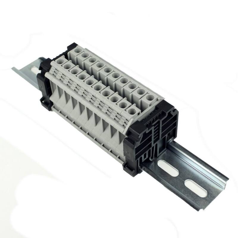 Ensamblaje de Bloque de Terminales de 10 Terminales ASI, 24-8 AWG, 50 Amperios, 300 Voltios, UL - RAAK6N21-10