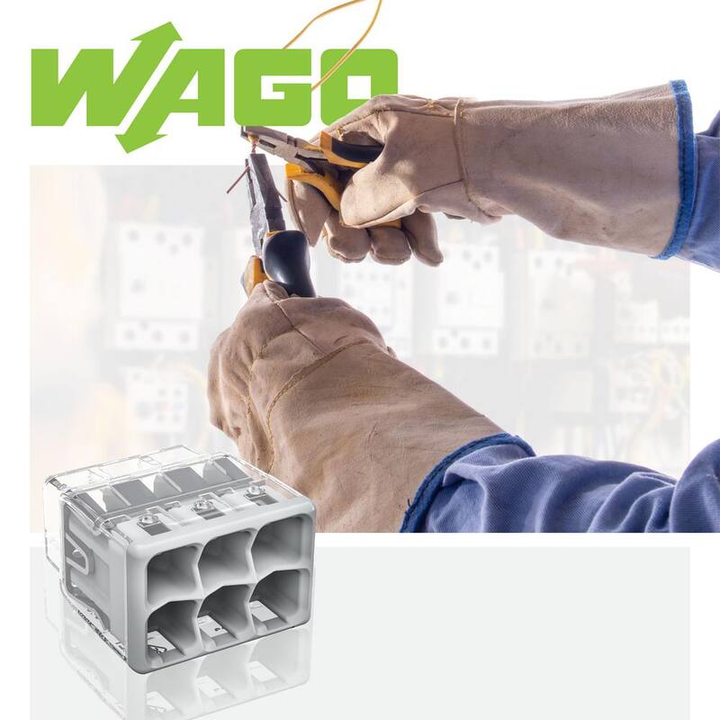 Serie WAGO 2773 Conector de cable de inserción de 6 puertos para cajas de conexiones, con cubierta gris (paquete de 5) - 27730406/996005.
